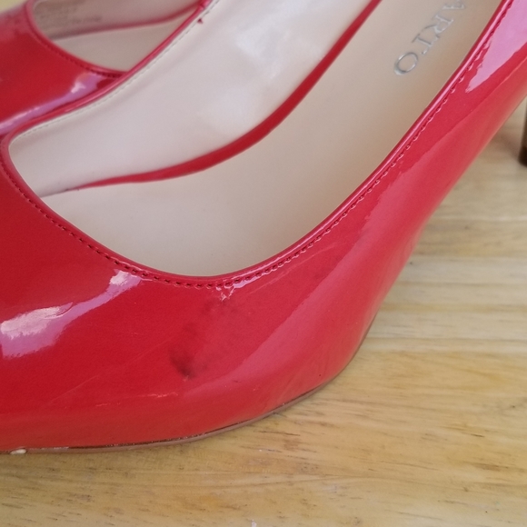 Red peep-toe heels - Picture 9 of 12